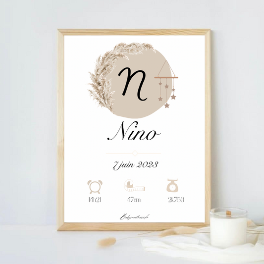 Affiche / Poster - Naissance « Nino »