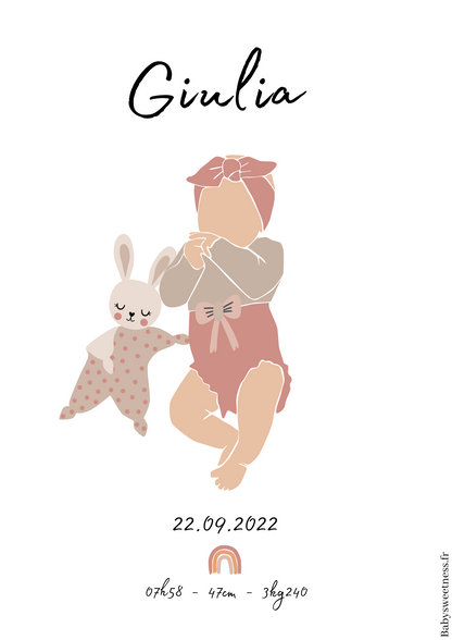 Affiche / Poster - Naissance « Giulia »