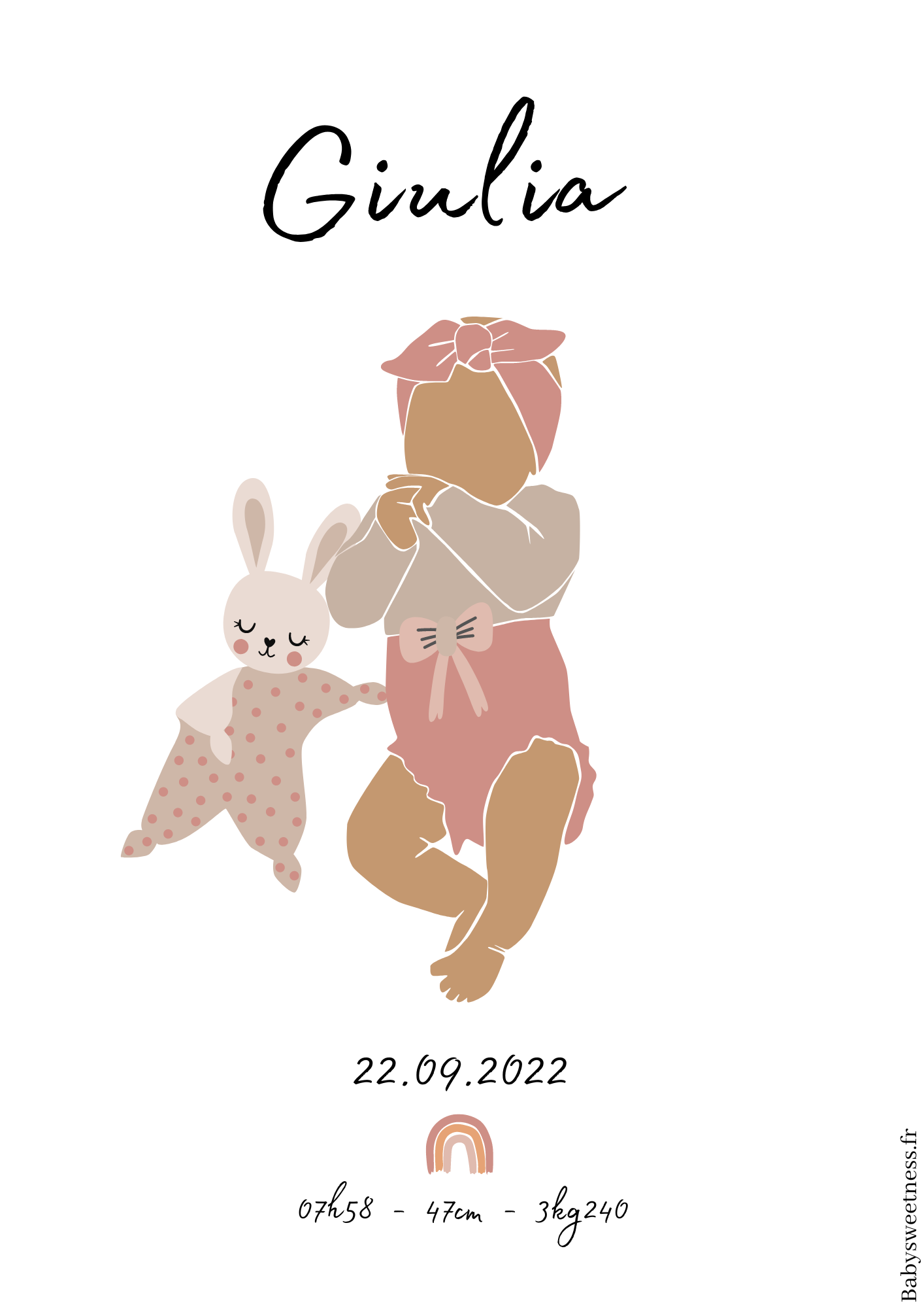 Affiche / Poster - Naissance « Giulia »