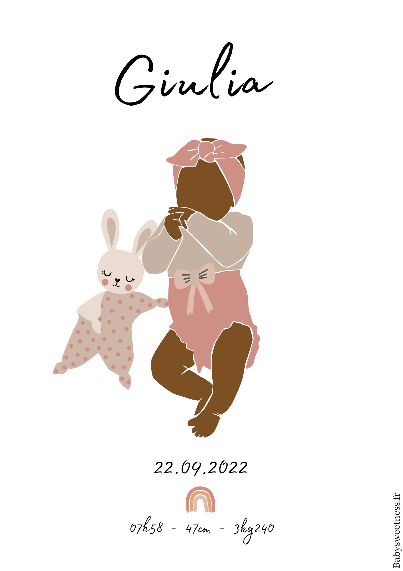 Affiche / Poster - Naissance « Giulia »